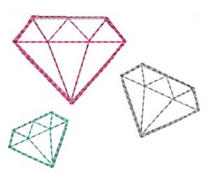 Stickdatei - Diamanten